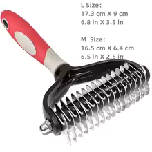 Pet Grooming Tool, Universal Detangling Comb for Dogs, Stainless Steel Double-Sided Design, Effective Shedding Removal & Matted Hair Tamer, Practical Daily Dog Coat Maintenance Supplies.